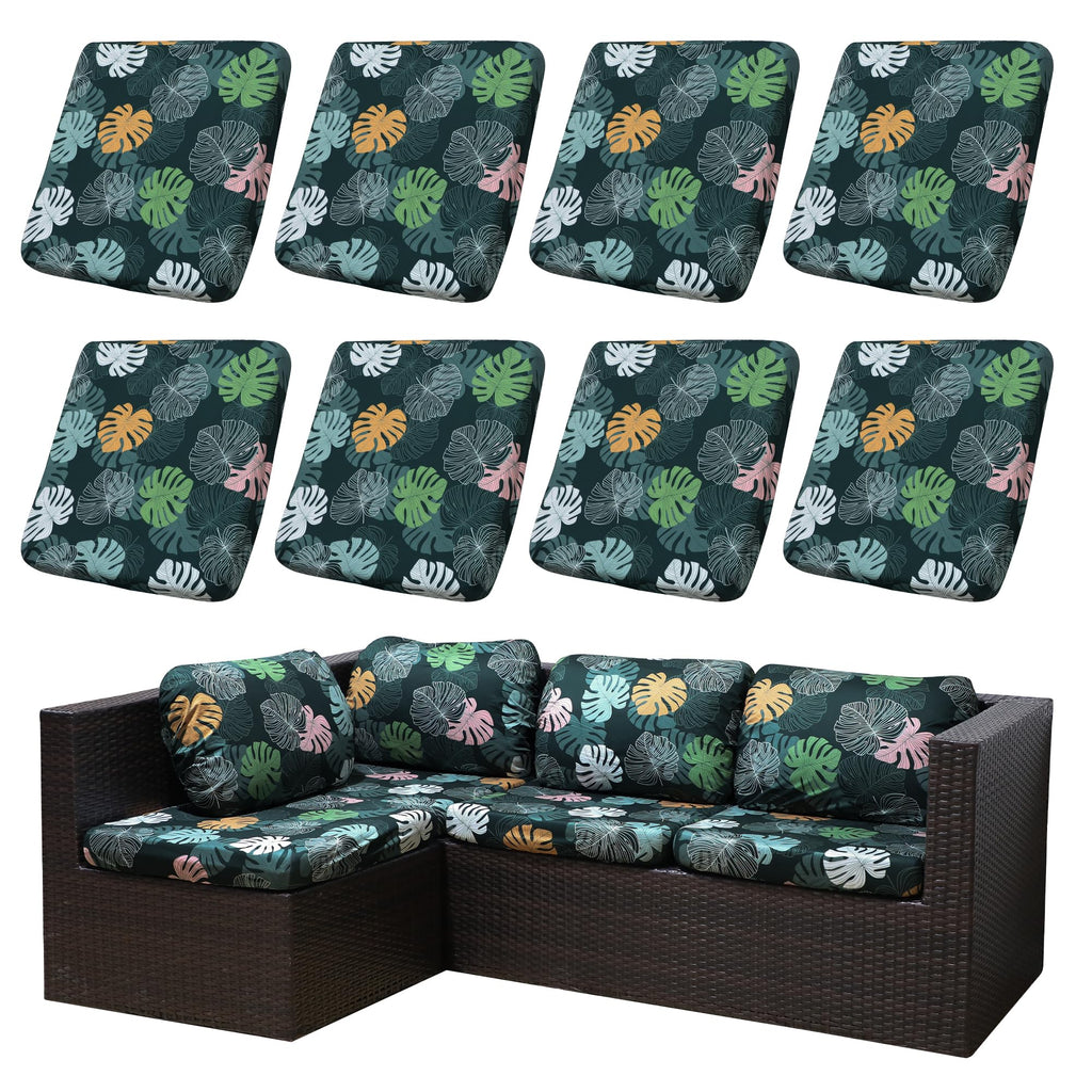 SUKAIKEQA 8PCS Patio Cushion Covers.Patio Furniture Couch SeatSlipcovers
