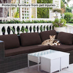SUKAIKEQA 8PCS Patio Cushion Covers.Patio Furniture Couch SeatSlipcovers