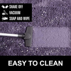 LOCHAS Ultra Soft Indoor Modern Area Rugs Fluffy Living Room Carpets for Children Bedroom Home Decor Nursery Rug 4x5.3 Feet,Grey Purple