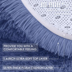 OLANLY 6x9 Machine Washable Large Area Rugs for Living Room, Bedroom, Soft Fluffy Shaggy Bedside Rug, Indoor Floor Carpet for Kids Girls and Boys, Dorms, Nursery, Home Decor Aesthetic, Denim Blue