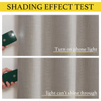 NICETOWN Linen Curtain Valances for Living Room 30 inch Length 2 Panels, Grommet Top Light Blocking Room Darkening Curtains Thermal Insulated Window Tiers for Barhtoom Window, Angora, W50 x L30