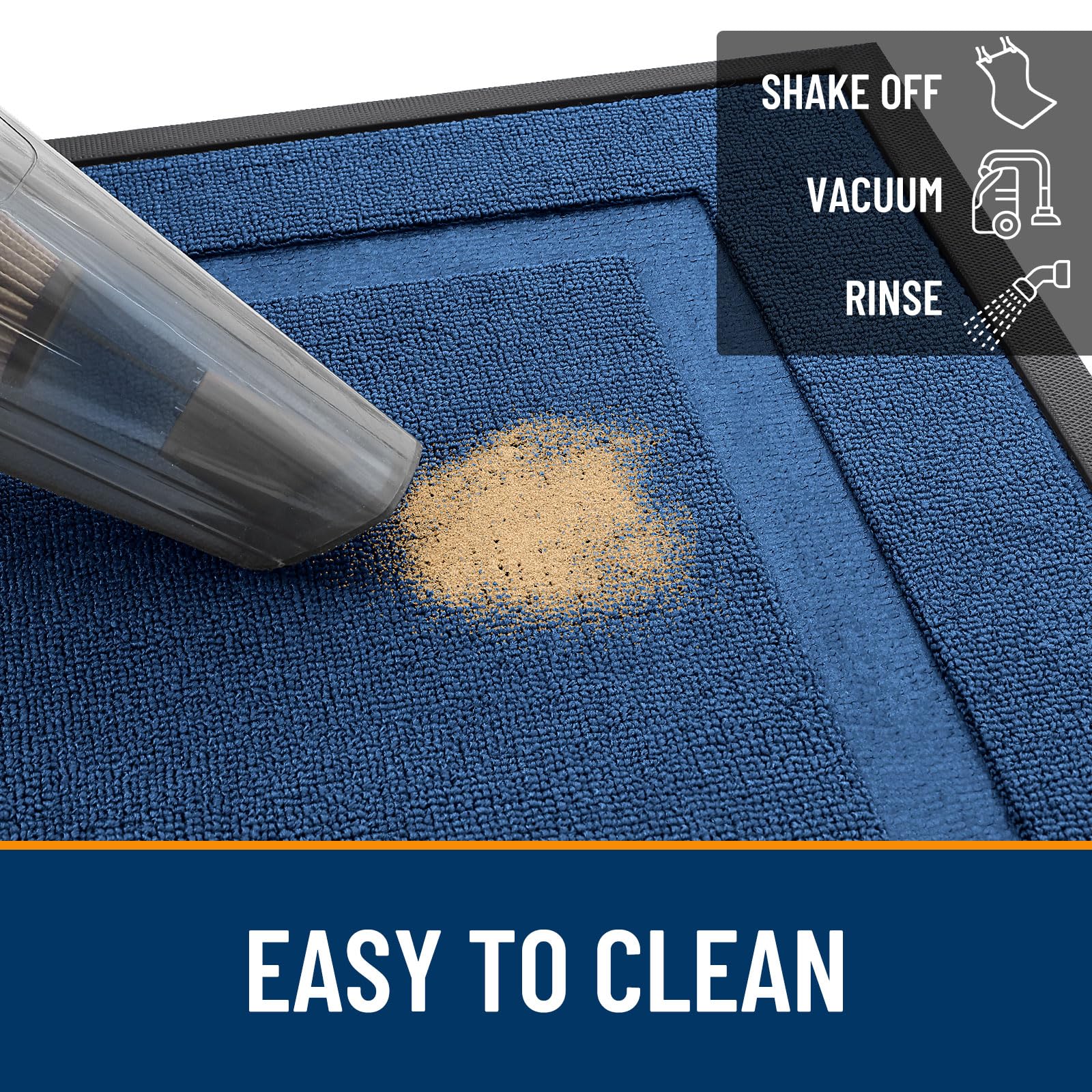 OLANLY Front Door Mat Outside 29.5x17, All-Season Heavy-Duty Rubber Doormat