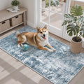 Soalmost 2x4 Abstract Washable Rugs for Entry, Kitchen Area Rug Blue/Grey