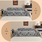 MYSKY HOME Couch Covers for 3 Cushion Couch Sofa, Chenille L Shape Sectional Couch Cover - Pet-Friendly, Machine Washable, Non-Slip Sofa Protector for Dogs, Kids, 71"x118", Grey Blur Mottling