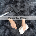 Pionblank Fluffy Runner Rugs for Bedroom 2x6, Modern Shaggy Area Rug for Hallway Living Room, Plush Soft Fuzzy Bedside Carpet for Kids Girls Boys Room Nursery Decor, Dark Grey