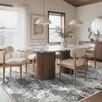 BEIMO Area Rugs 5x7 for Living Room Bedroom, Modern Abstract Machine Washable Rug, Large Soft Low Pile Floor Carpet with Non Slip Backing for Dining Room, Black Grey