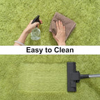 Soft Runner Rugs for Bedroom Hallways, 2x6 Grass Green Fluffy Shag Throw Area Rug Non Slip for Bedside Dorm, Long Shaggy Furry Carpet for Nursery Living Room