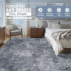 Aelenmu 9x12 Area Rugs for Living Room Washable Bedroom Dining Room Black