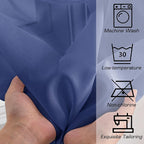 OWENIE Blue Sheer Curtains 96 Inch Long 2 Panels Set, Light Filtering Rod Pocket Soft Clear Sheer Curtain for Bedroom/Living Room, 2Pcs, Each 42" W x 96" L, Royal Blue