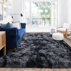 Quntue Rugs for Living Room 5x7, Soft Shaggy Modern Shag Area Rug for Bedroom, Upgrade Non-Slip Plush Fluffy Carpet for Kids Boys Girls Room Home Decor Aesthetic, Dark Grey