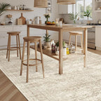 Soalmost Washable Area Rug 8x10 Large Soft Beige Rugs for Living Room