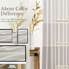 Nanspring Natural Linen Curtains 96 Inches Long for Living Room Bedroom Rustic Light Filtering Curtains Back Tab and Rod Pocket Farmhouse Decor Curtain for Dinner Room Office 52x96, 2 Panels