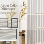 Nanspring Natural Linen Curtains 96 Inches Long for Living Room Bedroom Rustic Light Filtering Curtains Back Tab and Rod Pocket Farmhouse Decor Curtain for Dinner Room Office 52x96, 2 Panels