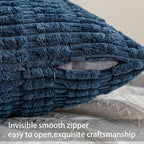 Aegero Pack of 2 Corduroy Decorative Throw Pillow Covers 12x24 Inch, Teal