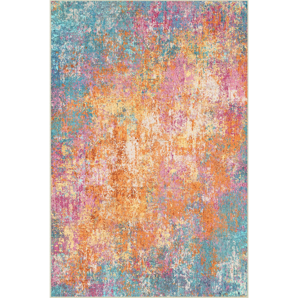 RELEANY Washable 6'x9' Abstract Area Rug for Living Room Starlight
