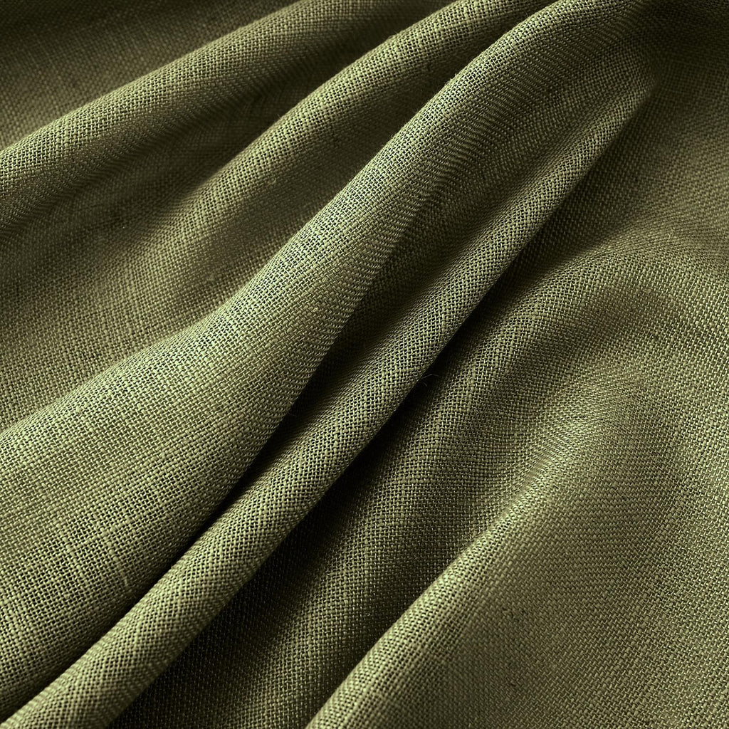MIULEE Light Olive Green Linen Curtains 52x108 Inch 2 Panels for Bedroom