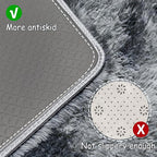 Tie-Dyed Dark Grey 2x8 Machine Washable Runner Rugs for Hallway Soft Fluffy Shaggy Bedside Rugs for Bedroom Living Room Indoor Floor Carpet for Kids Girls and Boys Nursery Rooms Home Decor Aesthetic