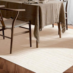 Hausattire Hand Woven Jute Braided Rug, 3'x5' – Off White, Reversible Boho Entry Area Rugs for Kitchen, Living Room I Farmhouse Indoor Outdoor Decorative Floor Rug, 36x60 Inches