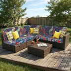 Smiry Printed Couch Cushion Covers, Stretch Couch Covers for Sofa