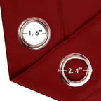 LEMOMO Blackout Curtains 66 x 95 inch/Red Curtains Set of 2 Panels/Thermal Insulated Room Darkening Bedroom Curtains