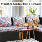 8Pcs Stretch Patio Cushion Covers,Outdoor Couch Covers Replacement,Outdoor Couch & Sofa Slipcovers,for Patio Furniture Cushion Covers,Washable Reusable urniture Protector(Colored Glass,8PCS)