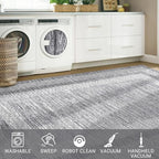 GarveeHome Modern Geometric Area Rug 5x7 Distressed Bordered Washable Non Slip Floor Carpet
