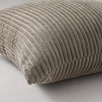 Topfinel 4 Packs Natural Decorative Throw Pillows Covers 22x22 Inch for Living Room Couch Bed Sofa, Rustic Farmhouse Boho Neutral Home Decor, Soft Plush Striped Corduroy Square Cushion Case 40x40 cm