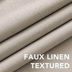 H.VERSAILTEX 100% Blackout Curtains for Bedroom Thermal Insulated Linen Textured Curtains Heat and Full Light Blocking Drapes Living Room Curtains 2 Panel Sets, Cobblestone, 52x108 Inch