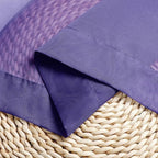 Chyhomenyc Sheer Purple Tier Curtains 24 Inch Length, Small Window Curtains Treatment for Bathroom Living Room Basement, Short Rod Pocket Cafe Curtain, 42W x 24L Inches, 2 Panels