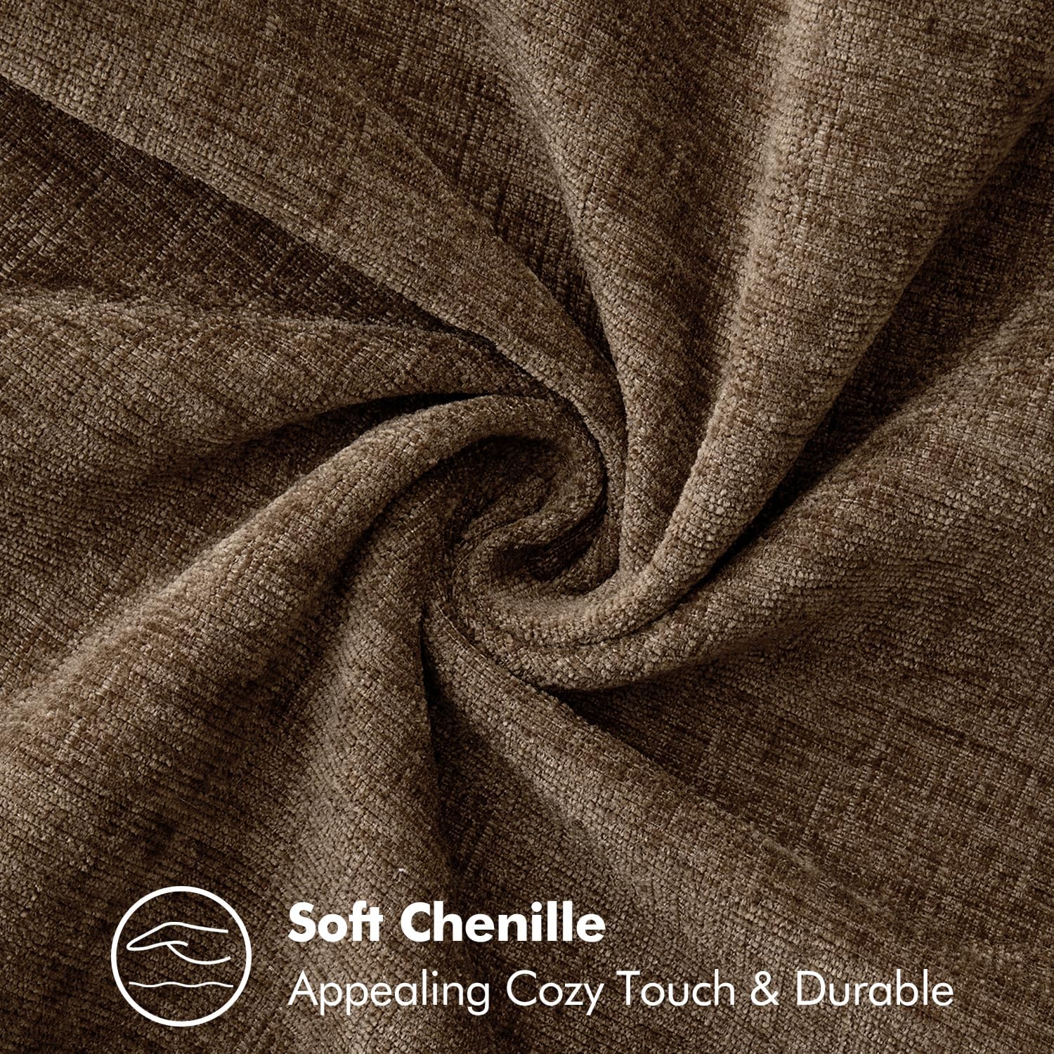 MIULEE Decorative Couch Throw Pillow Covers 20x20 Inch Brown 2 Pack