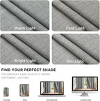 Joydeco Blackout Curtains for Bedroom - 96 Inch Long 100% Light Blocking 2 Panels Light Grey Drapes, Thermal Insulated Room Darkening Curtains, Linen Textured for Living Room, Rod Pocket & Back Tabs