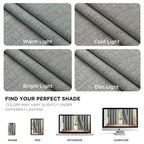 Joydeco Blackout Curtains for Bedroom - 100% Light Blocking 2 Panels Light Grey Drapes 37" W x 84" L, Thermal Insulated Room Darkening Curtains, Linen Textured for Living Room, Rod Pocket & Back Tabs