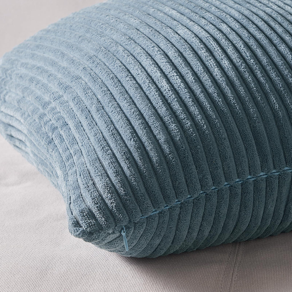 Topfinel Decorative Throw Pillow Covers Cushion Cases, Set of 4 Soft Velvet Modern Double-Sided Designs, Mix and Match for Home Decor, Pillow Inserts Not Included (22x22 inch, Blue)
