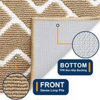 OLANLY Front Door Mat, Non-Slip Rubber Backing, Dirt Resistant and Absorbent, Washable, Easy to Clean Low-Profile Indoor Doormat for Back Door, Entryway, Inside Entrance, 32x20, Beige