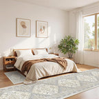 zesthome Washable Runner Rug 2.5x12 - Stain Resistant Entryway Rug,Ultra-Thin Kitchen Rugs, Anti Slip Backing Runner Rugs for Entrance Laundry Room Indoor Hallway (Beige,2.5'x12')