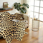 AROGAN Western Faux Leopard Rug, Large Animal Print Cheetah Rug, 7 x 6.2 Ft