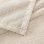 BGment Oatmeal Linen Curtains 40 Inch Length for Kitchen Cafe Window - Half Window Drapes Semi Sheer with Rod Pocket Light Filtering for Bathroom Lightweight, 2 Panels Set, 30 X 40 Inch