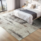 Living Room Rug 7x10 Coffee Area Rugs Machine Washable Abstract Boho Large Rug Non-Slip Non-Shedding Faux Wool Indoor Vintage Carpet for Bedroom, Classroom, Dining Room, Kids Playroom