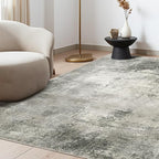 BEIMO Area Rugs 8x10 Machine Washable Rug for Bedroom Living Room Dining Room, Large Modern Abstract Soft Rugs, Indoor Low Pile Carpet with Non Slip Rubber Backing, Abstract Gray