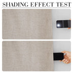RYB HOME Natural Beige 100% Blackout Short Curtains 45 Inch Long