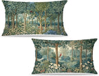 Rustic Spring Forest Pillow Covers 20x12 Double-Sided, Cottagecore Forest Nature Botanical Wildflower Decorative Throw Pillow Covers for Sofa Bed Bedroom Living Room Set of 2