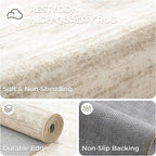 2x10 Runner Rug, Long Hallway Rugs for Dining Room, Living Room, Bedroom, Machine Washable Kitchen Carpet Runner with Rubber Backing, Soft Low Pile Indoor Rug(2'x10', Brown/Beige)