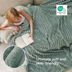 Bedsure Soft Queen Size Blanket for Bed Sage Green 90"x90"