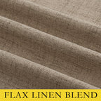 NICETOWN Burlap Vintage Open Linen Weave Flax Thermal Curtains, 100% Blackout Curtains 102" Long for Dining Room, Soundproof Window Treatment Drapes for Hall Room, 52" Wide Per Panel, Set of 2