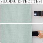 RYB HOME 100% Blackout Linen Textured Curtains 96 inches Long, Thermal Insulating Privacy Energy Saving for Bedroom Living Room Window Office Theater Baby Nursery, W 52 x L 96 in, Aqua, 2 Panels