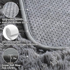 ONASAR Grey 6x9 Area Rugs for Living Room, Gray Large Fluffy Shag Rug for Bedroom, Ultra Soft Plush Big Indoor Floor Carpet for Kids Girls Boys Baby Teen Dorm Nursery Home Decor Aesthetic