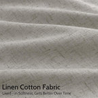 Nanspring Silver Grey Linen Curtains 63 Inches Length 2 Panels Set for Living Room Back Tab Pocket Modern Light Filtering Semi Sheer Drapes Cotton Linen Textured Grey Curtain 52X63 Inches