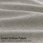 Silver Grey Linen Back Tab Curtains 84 Inch Length for Bedroom Neutral Modern Farmhouse Window Privacy Semi Sheer Linen Drapes Rustic Pinch Pleated Look Curtain for Living Room 52x84,2 Panel