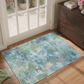 BEIMO 2x3 Area Rugs for Entryway, Blue Green Washable Abstract Rug