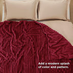 Bedsure Soft Cal Size Blanket for Bed Deep Red 102"x96"
